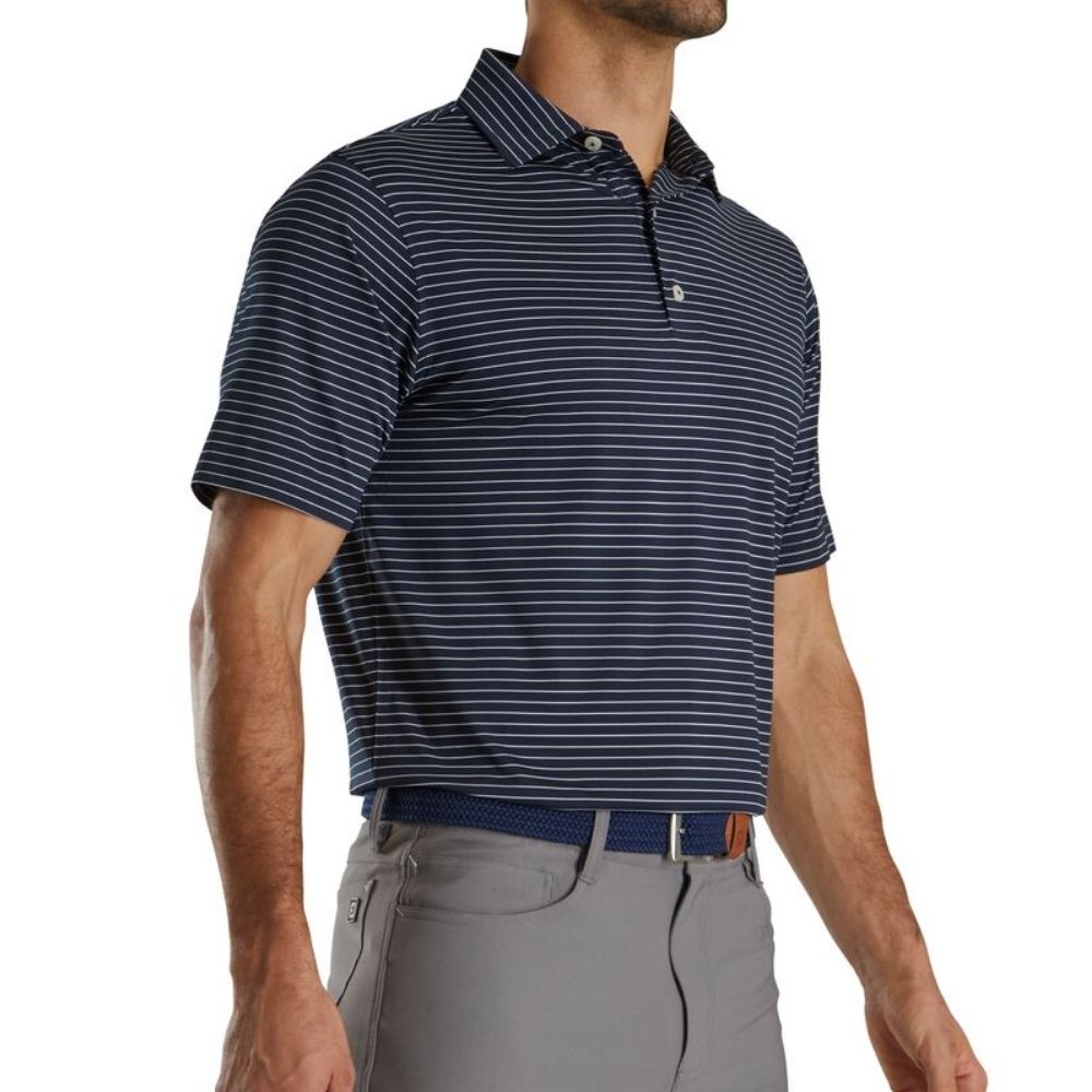 The Players Golf Belt in Striped Navy