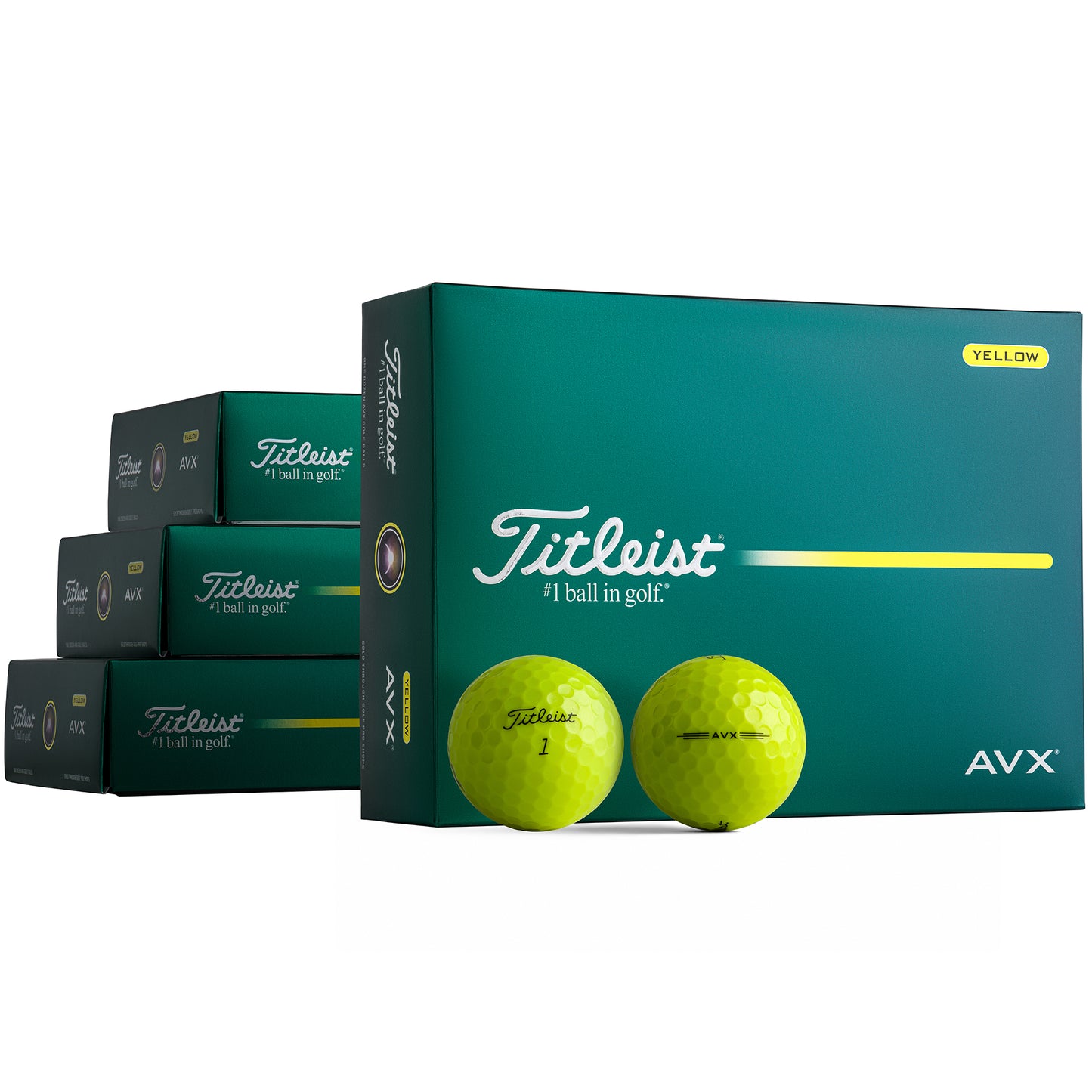 Titleist 2026 AVX Yellow Golf Balls - Buy 3 Dozen, Get 1 Dozen Free
