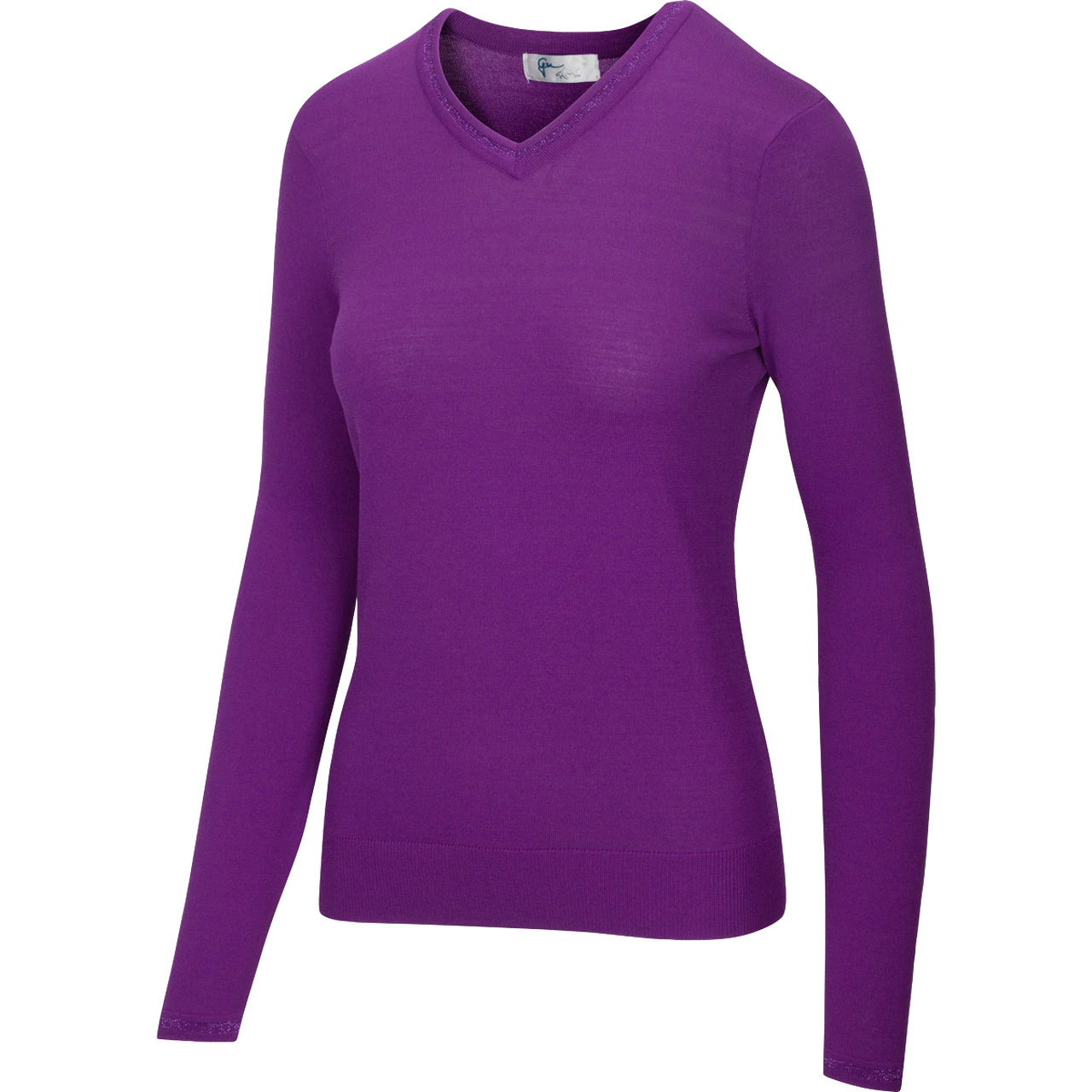 Greg Norman Women's Lurex Tipped V-Neck Sweater –1