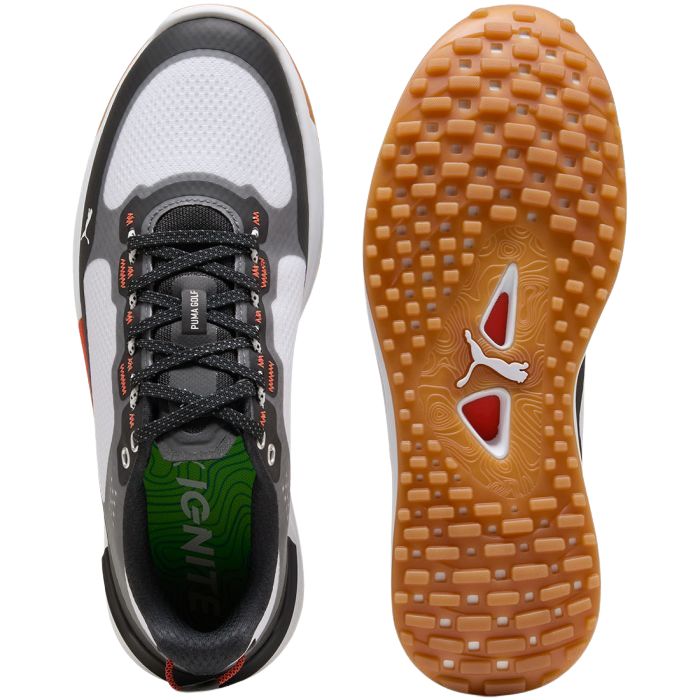 Puma Men's Ignite Elevate X Spikeless Golf Shoes - Puma White/Puma Black