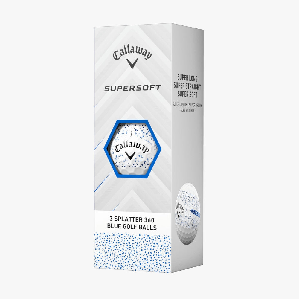 Callaway 2025 SuperSoft Blue Splatter Golf Balls - 1 Dozen