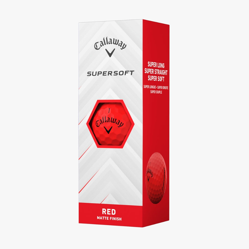 Callaway SuperSoft 2025 Red Golf Balls - 1 Dozen