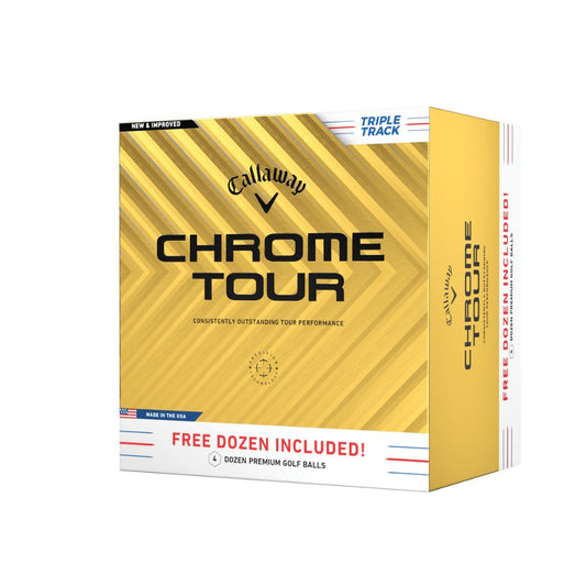 Callaway Chrome Tour 24 Triple Track White Golf Balls - 4 Dozen Pack