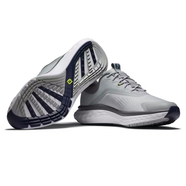 FootJoy Men's Quantum Spikeless Golf Shoe - 56991 Grey/White/Blue