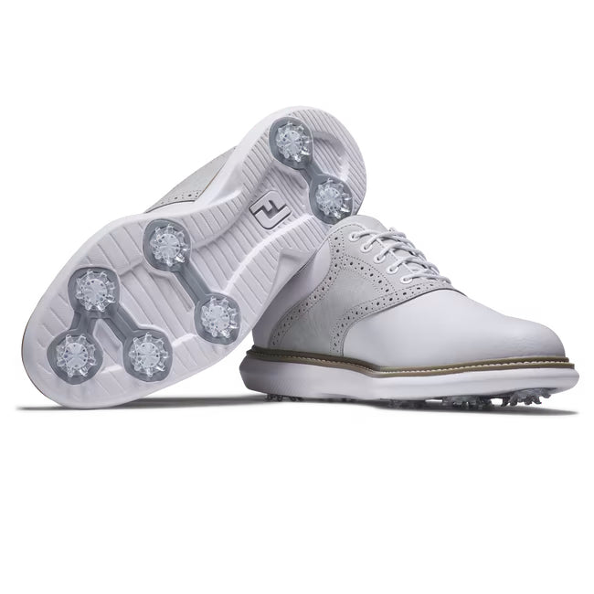 FootJoy Men's Traditions Golf Shoe - 57957 White/Grey/Tan