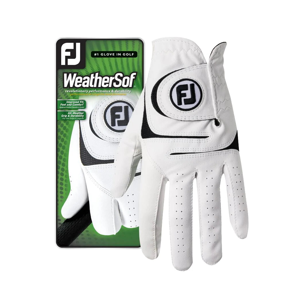 FootJoy WeatherSof Golf Gloves White - Prior Generation