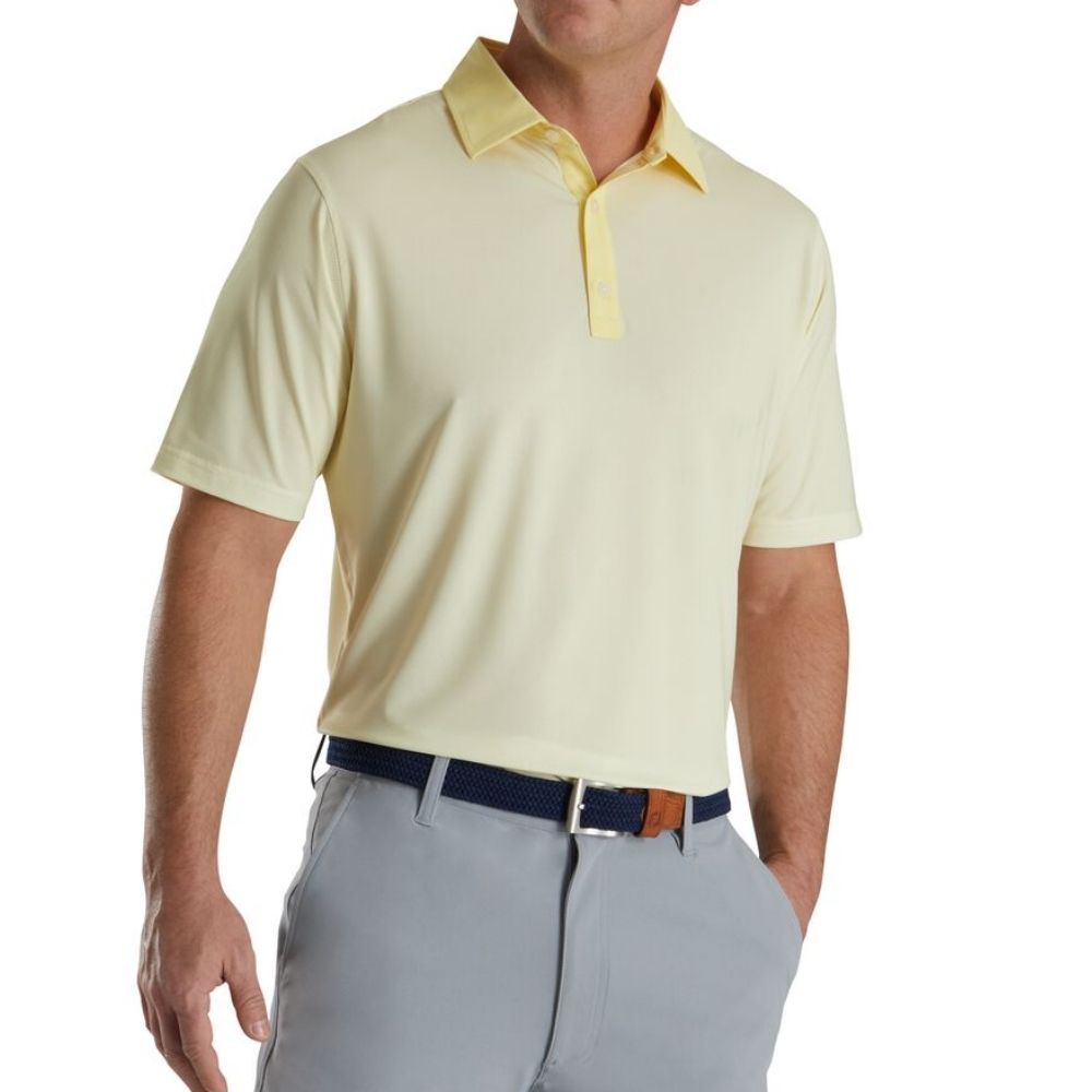Footjoy Stretch Lisle Mini Check Print Polo