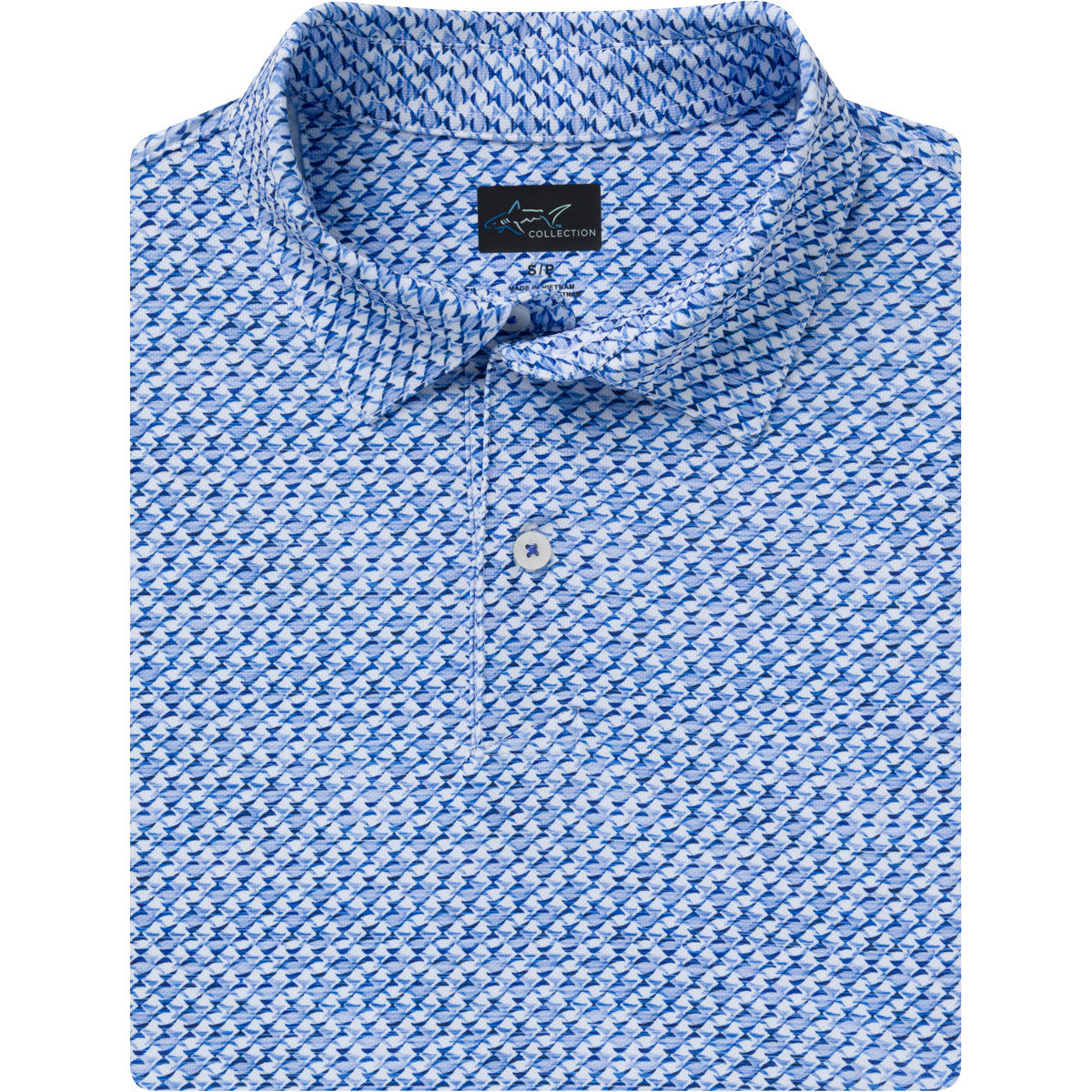 Greg Norman Men's Ultra-Stretch Shark Tail Mesh Golf Polo