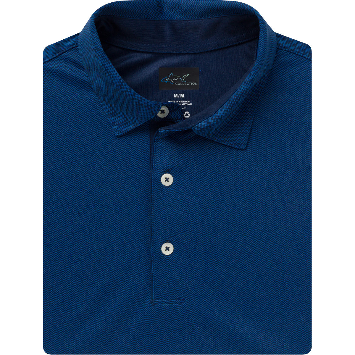 Greg Norman Men's ML75 Microlux Chevron Golf Polo