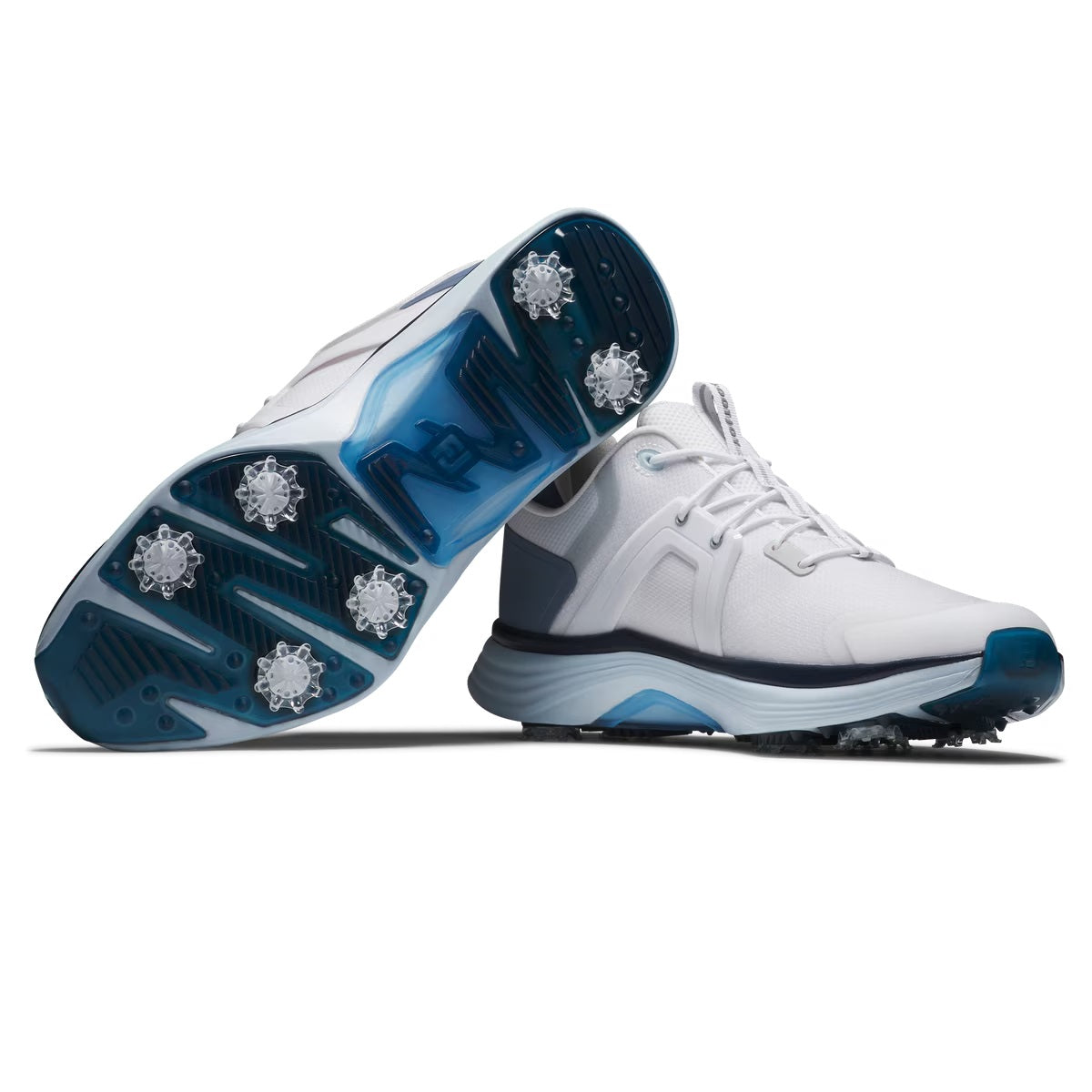 FootJoy Men's HyperFlex Golf Shoes - 55471 White/Slate/Blue (Previous Season Style)