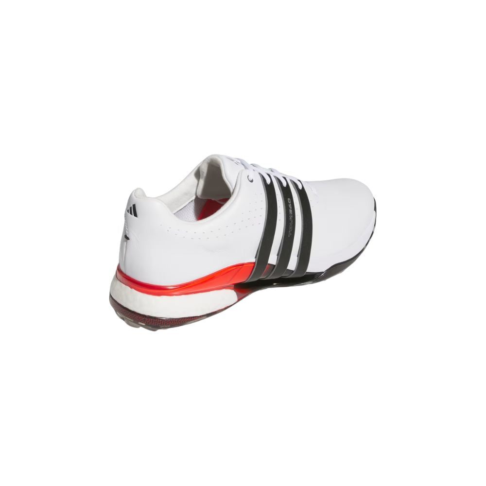 Adidas Men's Tour360 24 Golf Shoes - White/Black/Lucid Red