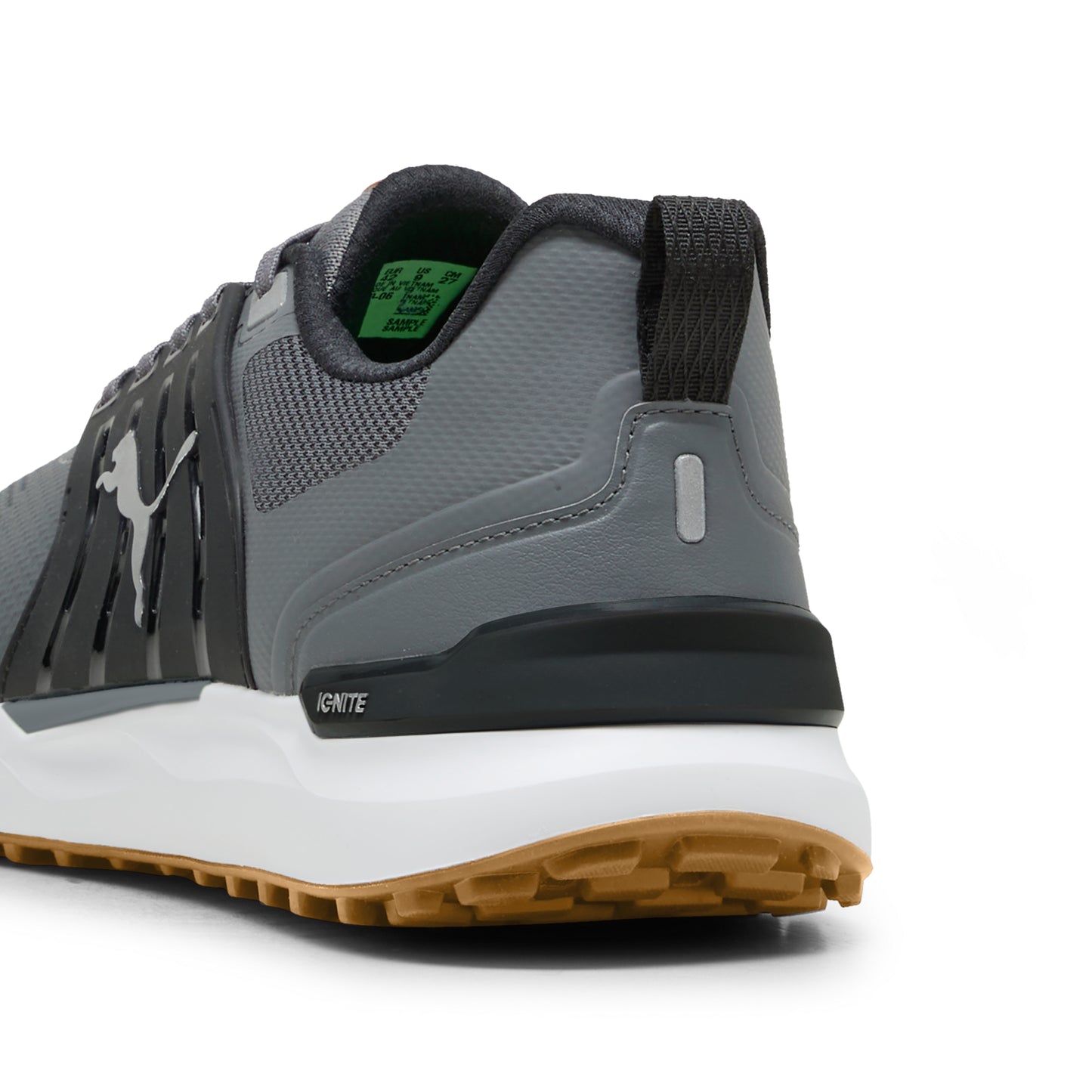Puma Men's Ignite Elevate 2 Wide Spikeless Golf Shoes - Slate Sky/Puma Black/Green Glare