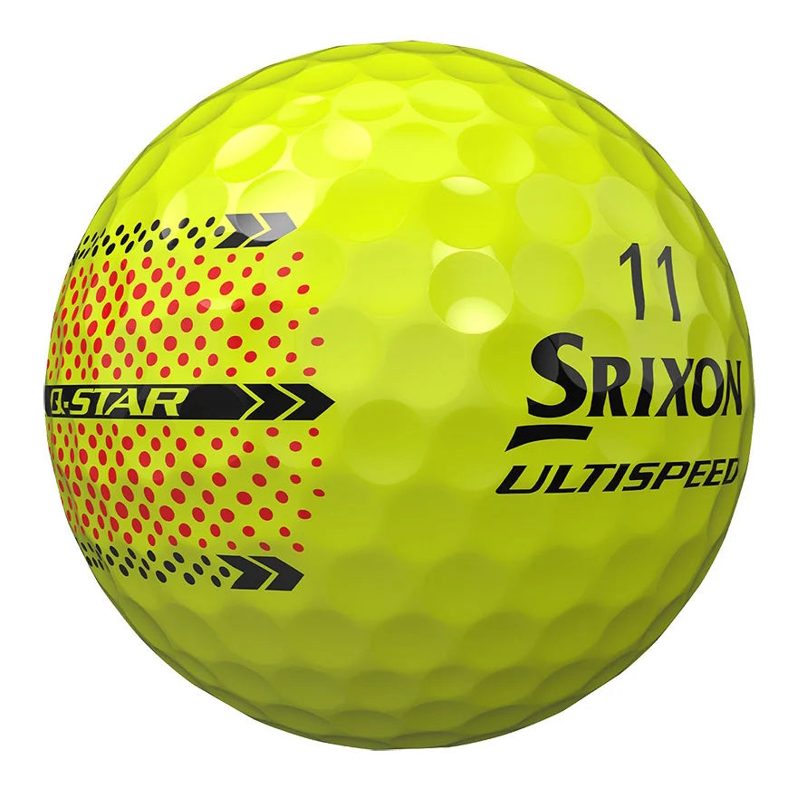Srixon 2026 Q-Star Ultispeed Track Golf Balls Tour Yellow (1 Dozen)