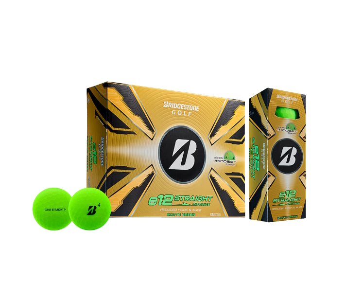 Bridgestone 2025 e12 Straight Golf Balls Matte Green - 1 Dozen