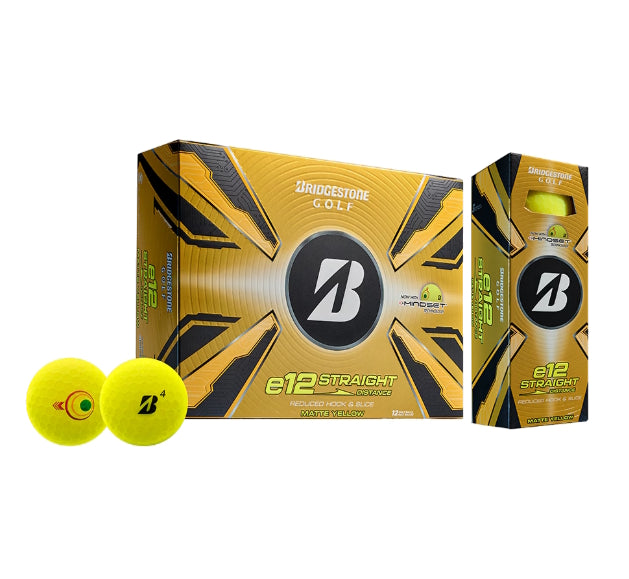 Bridgestone 2025 e12 Straight Golf Balls Matte Yellow - 1 Dozen