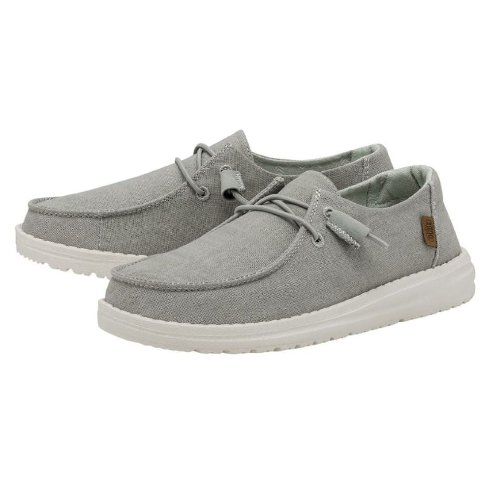 Hey Dude Wendy Chambray Women's Shoes Light Grey –
