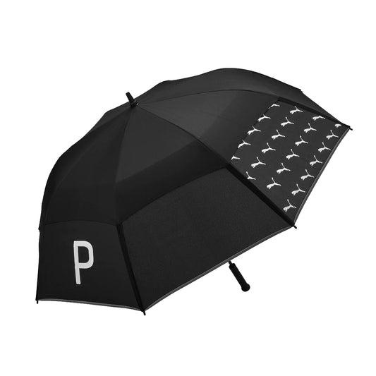 Puma Golf Double Canopy Umbrella - Black/White