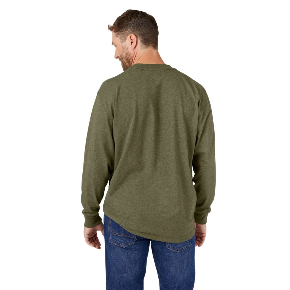 Dickies Men's Heavyweight Heathered Long Sleeve Pocket Tee Relaxed T-Shirt