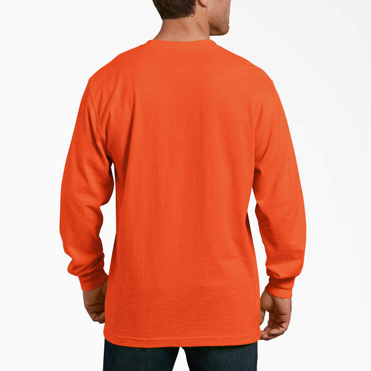 Dickies Men's Heavyweight Neon Long Sleeve Pocket Tee Relaxed T-Shirt