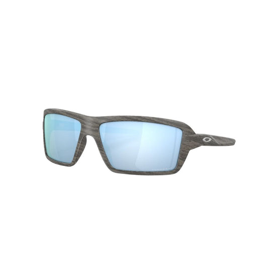 Oakley Cables Sunglasses Woodgrain Frame PRIZM Deep Water Polarized Lens