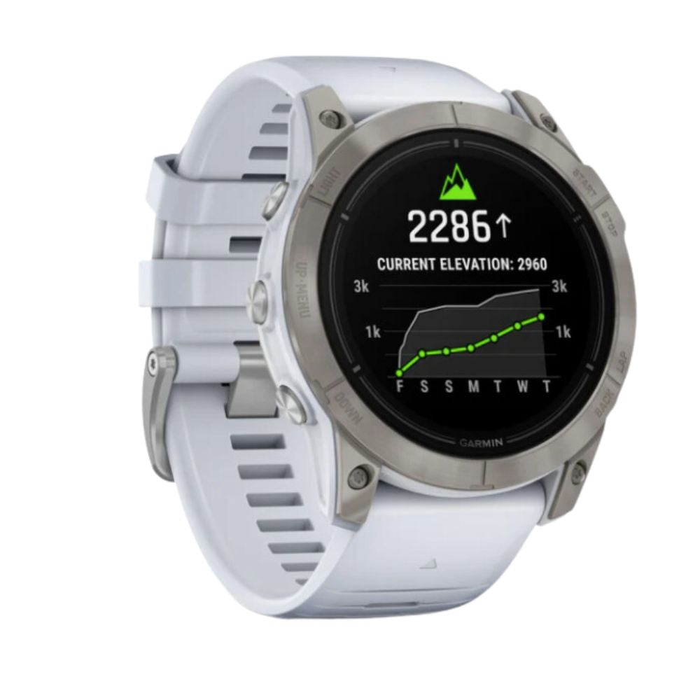 Garmin Fenix 6 Pro Solar Edition Whitestone Rubber Strap Smart Watch