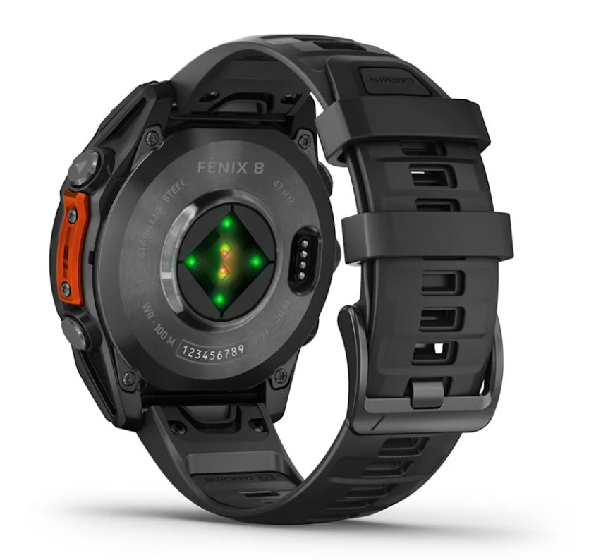 Garmin fenix 8 GPS Watch 47 mm Slate Gray with Black Silicone Band