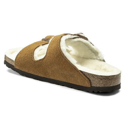 Birkenstock Arizona Shearling Suede Leather Sandal