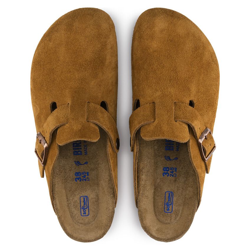 Birkenstock Boston Soft Footbed Suede Leather Sandal