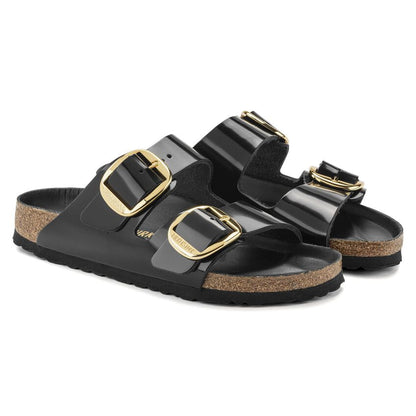 Birkenstock Arizona Big Buckle Natural Leather Patent Sandal