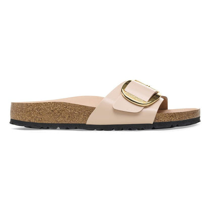 Birkenstock Madrid Big Buckle Natural Leather Patent Sandal