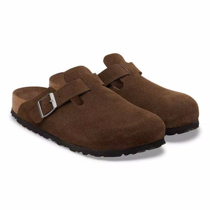 Birkenstock Boston Soft Footbed Suede Leather Clogs