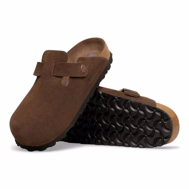 Birkenstock Boston Soft Footbed Suede Leather Clogs