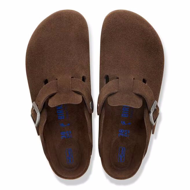 Birkenstock Boston Soft Footbed Suede Leather Clogs
