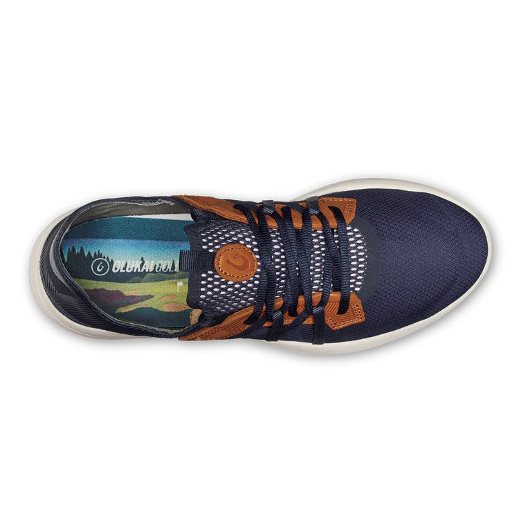 OluKai 2026 Men's Manele Spikeless Golf Shoes - Trench Blue