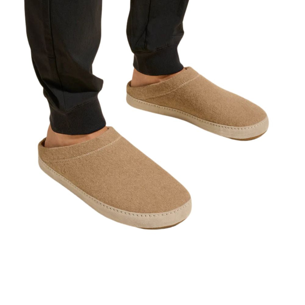 OLUKAI Men's Hamani Hulu Wool Mule Slippers