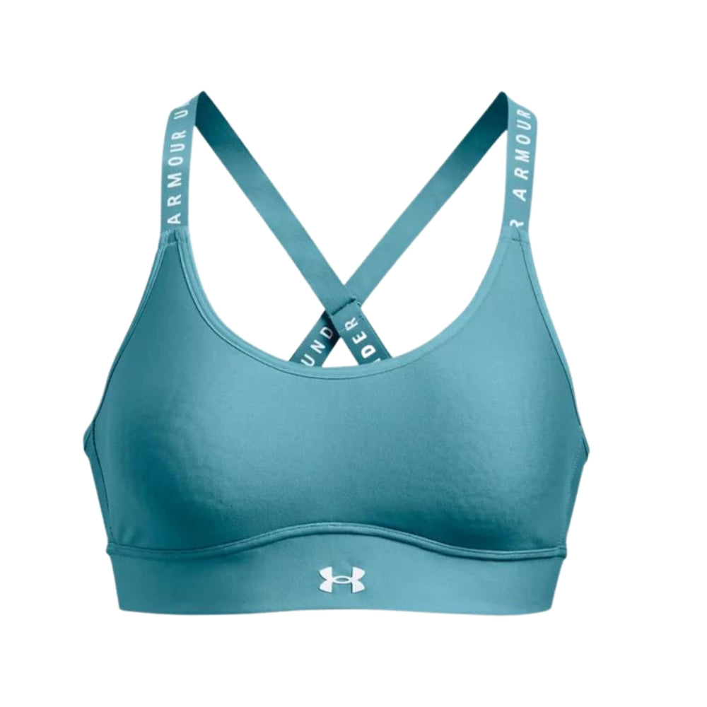 Bras Under Armour Infinity Mid Covered Harbor Blue/ Downpour Gray