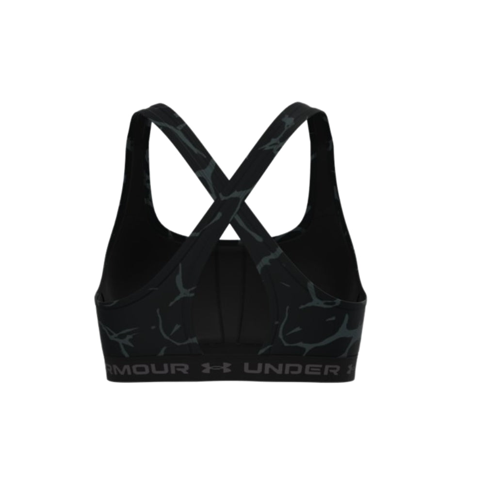 Under Armour Women's Armour Mid Crossback Emboss Sports Bra