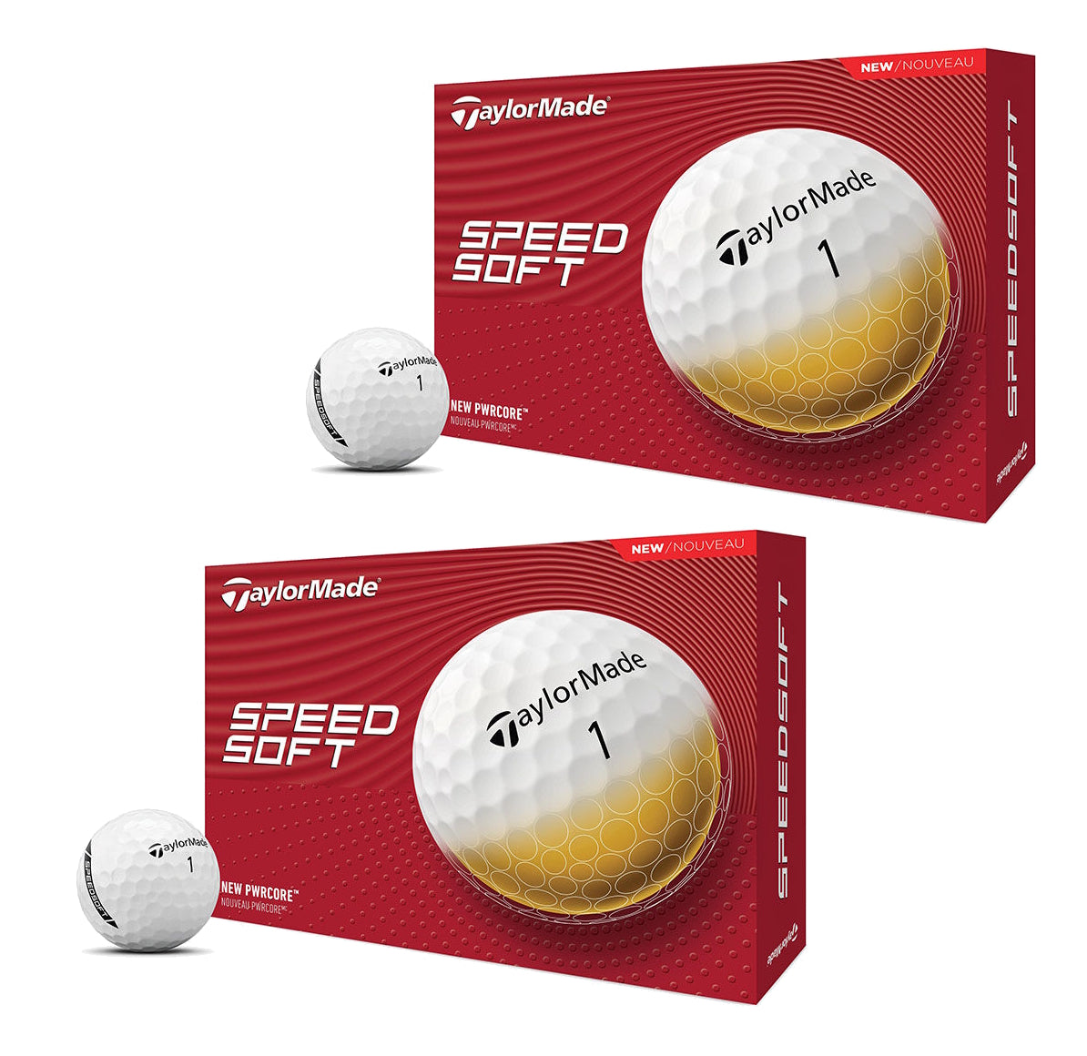 TaylorMade SpeedSoft White Golf Balls (2 Dozen)