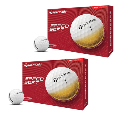 TaylorMade SpeedSoft White Golf Balls (2 Dozen)