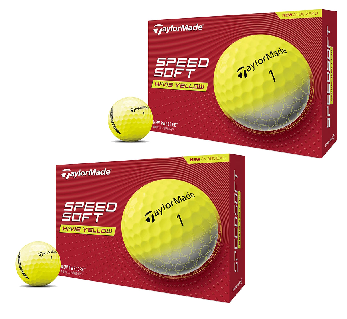 TaylorMade SpeedSoft Yellow Golf Balls (2 Dozen)