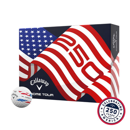 Callaway 2026 Chrome Tour USA Stripe USA Golf Balls - 1 Dozen