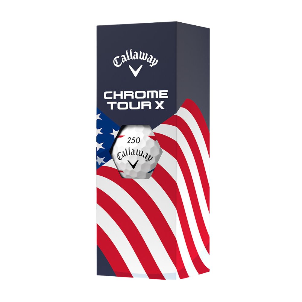 Callaway 2026 Chrome Tour X USA Stripe Golf Balls - 1 Dozen