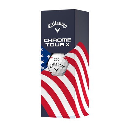 Callaway 2026 Chrome Tour X USA Stripe Golf Balls - 2 Dozen