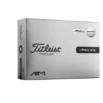 Titleist Pro V1x Left Dash AIM Performance Golf Balls - 1 Dozen