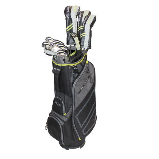 Tour Edge HL3 TO-GO Mens Complete Golf Set Steel Shafts UniFlex w/ Cart Bag