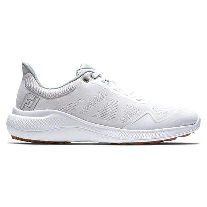 FootJoy Women's Flex Golf Shoes White/Tan 95764 (Previous Season Style)