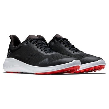 FOOTJOY FLEX GOLF SHOES BLACK/WHITE/RED 56141 (PREVIOUS SEASON STYLE)