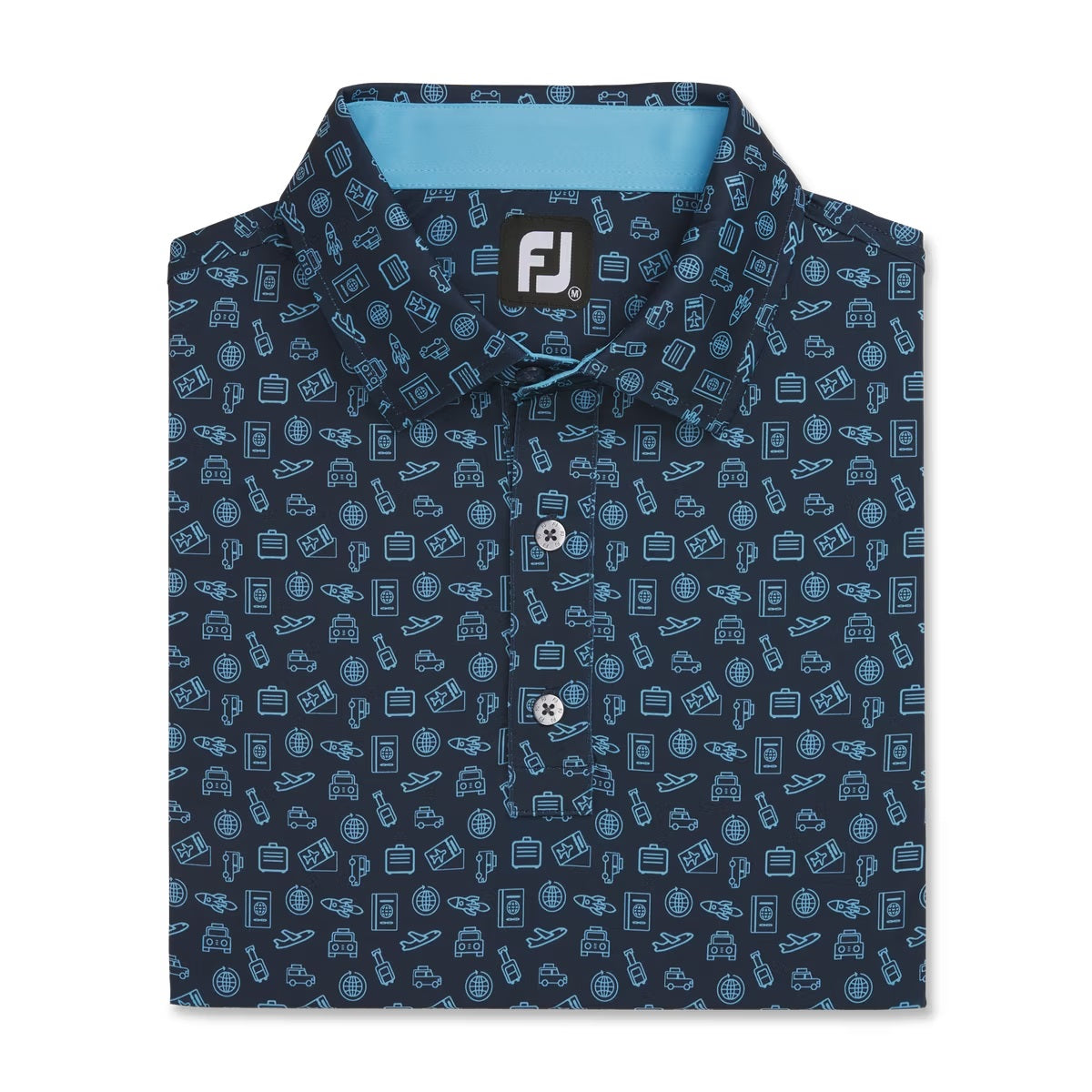 footjoy dress shirts FootJoy Men's Stellar Lisle Shirt Navy/White/Blue