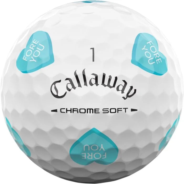 Callaway Chrome Soft Truvis Golf Hearts Golf Balls (1 Dozen) 2026