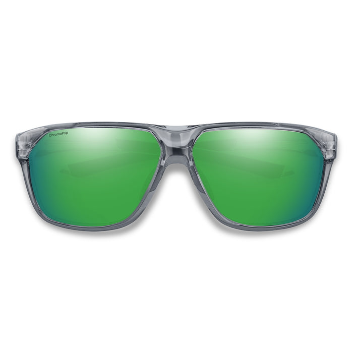 Smith Leadout PivLock Sunglasses Cement Crystal Frame w/ Chromapop Green Mirror Lens